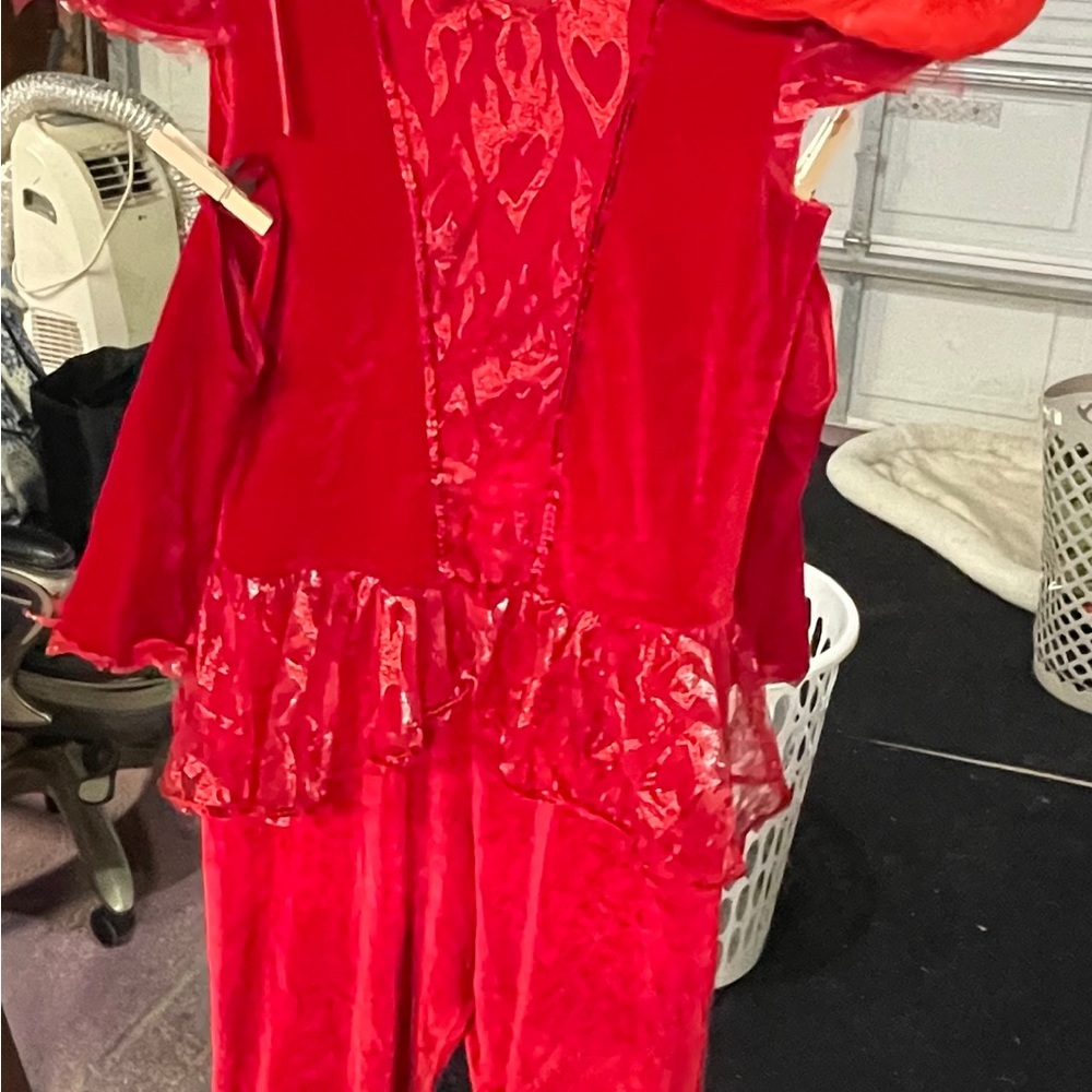 Vibrant Red Velvet Dress